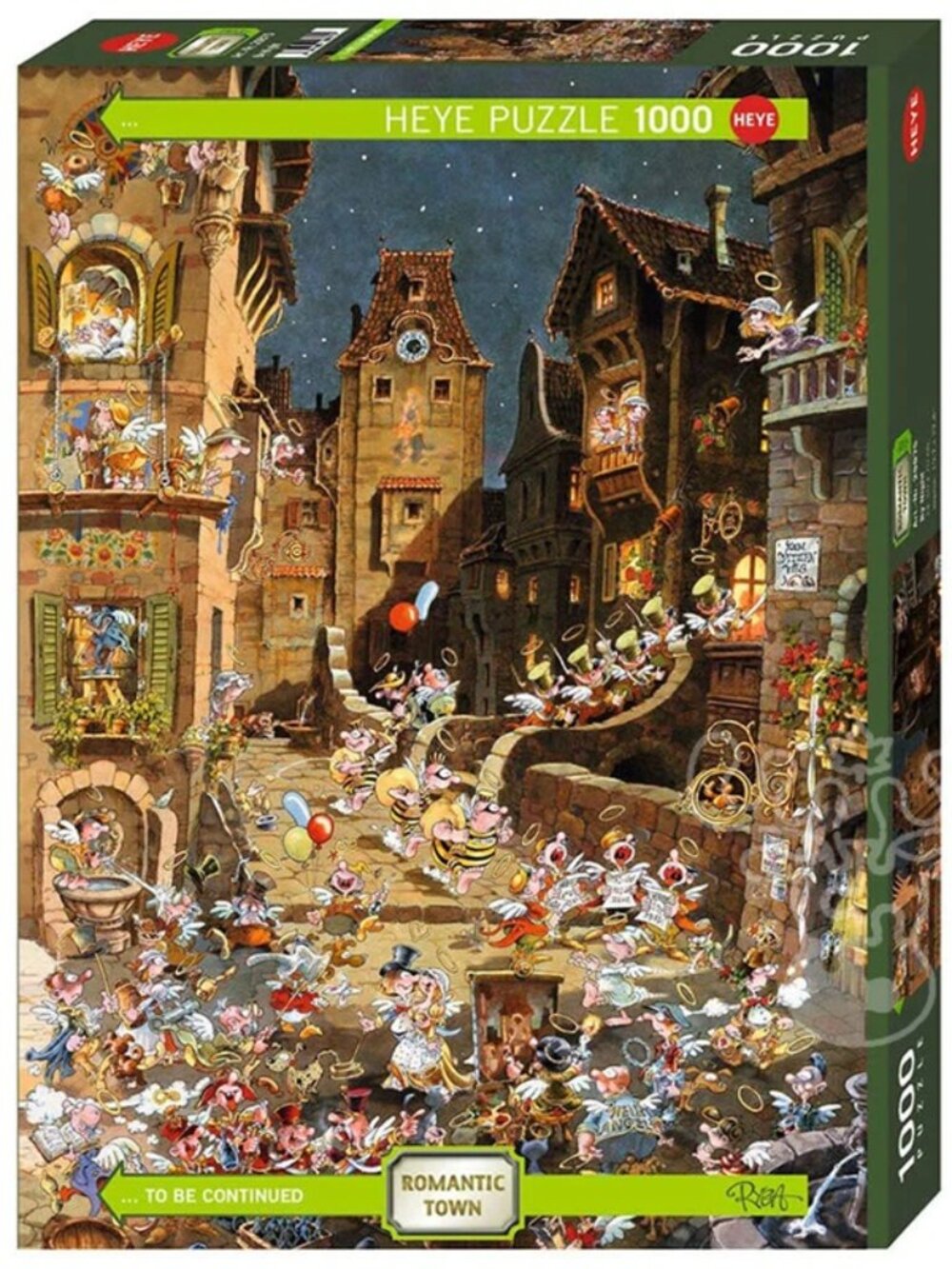 3/$118❤️sealed 2019 Heye Romantic Town By Night 1000 pcs puzzle Michael Ryba